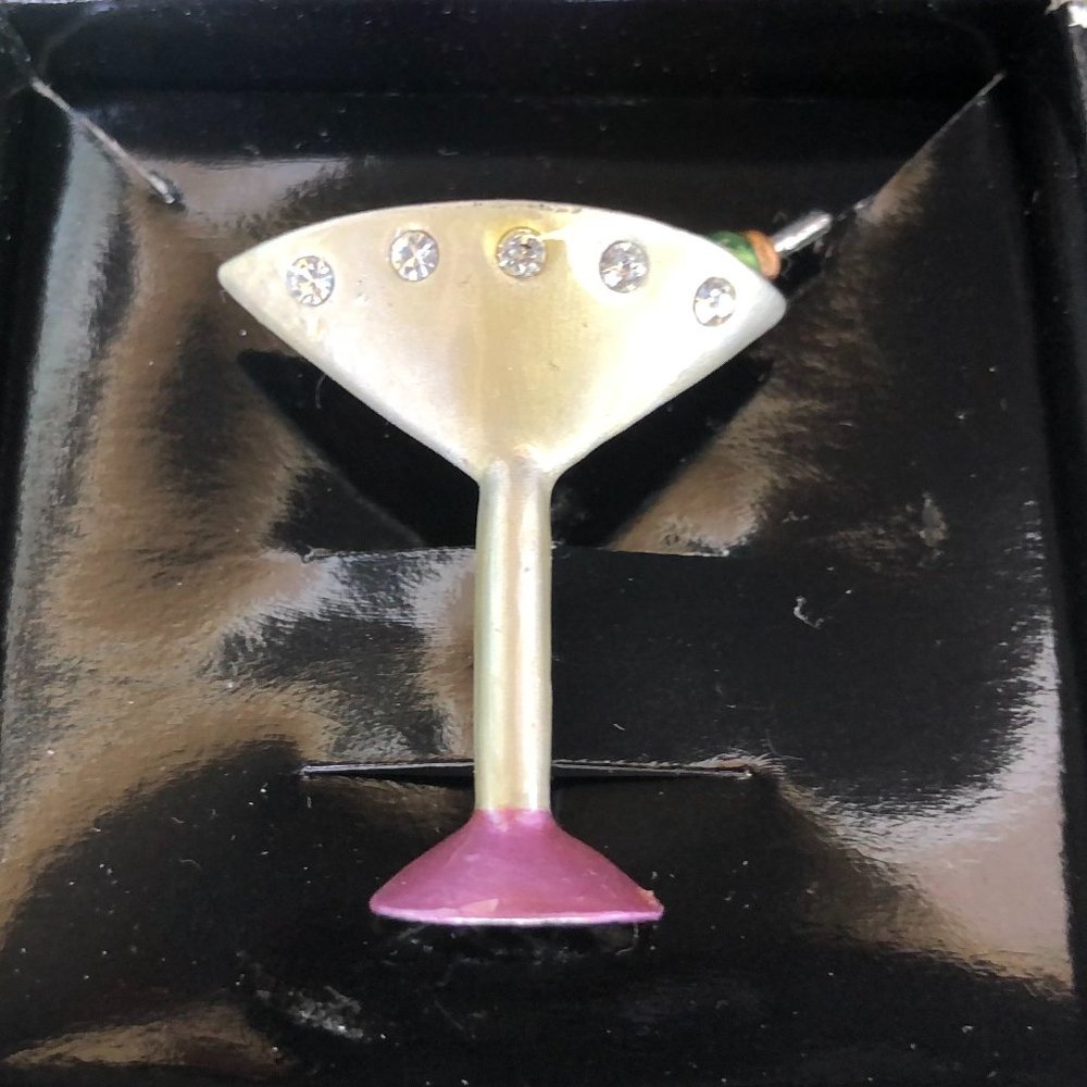 Martini Glass Pin